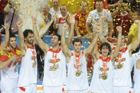 Basketbalist&eacute; &Scaron;panělska slav&iacute; titul mistrů Evropy.
