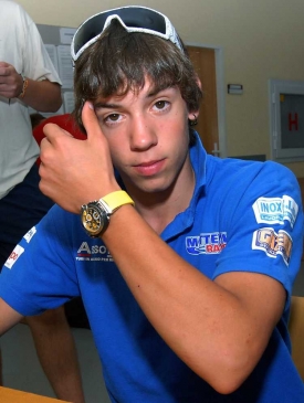 Motocyklista Luk&aacute;&scaron; &Scaron;embera.
