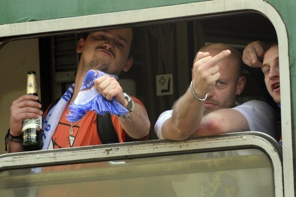 Fanoušci Baníku Ostrava. Někdy z nich jde strach.