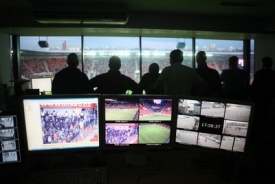Centrum kamerov&eacute;ho syst&eacute;mu na stadionu v Edenu.