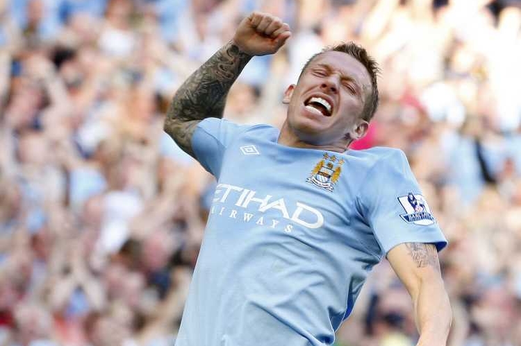 Craig Bellamy, fotbalista Manchesteru City. Craig Bellamy, fotbalista Manchesteru City.