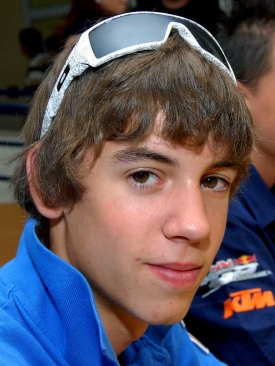 Motocyklový závodník Lukáš Šembera.