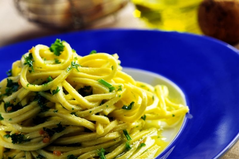 Těstoviny "aglio olio". Těstoviny "aglio olio".