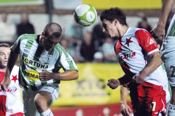 Momentka z vršovického derby mezi Slavií a Bohemians 1905.