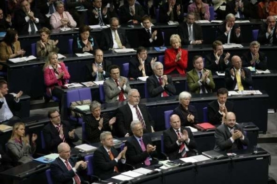 Část frakce CDU ve Spolkovém sněmu. Část frakce CDU ve Spolkovém sněmu.