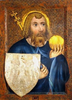 Vyobrazen&iacute; sv. V&aacute;clava v karl&scaron;tejnsk&eacute; kapli.
