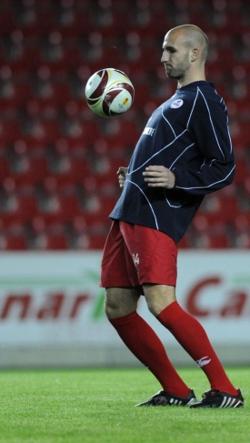 R&oacute;bert Vittek při tr&eacute;ninku v Edenu.