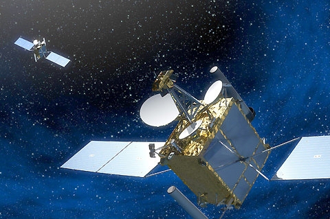 Spojovací satelity Bundeswehru (grafika).