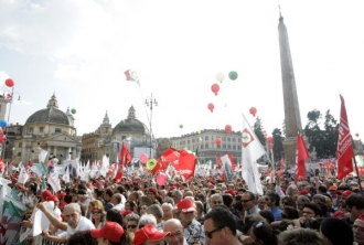 Hlavn&iacute; demonstrace se konaly v Ř&iacute;mě.