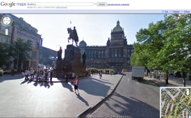V&aacute;clavsk&eacute; n&aacute;měst&iacute;, jak ho můžete spatřit ve službě Street View.