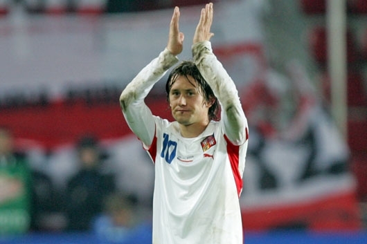Tomá Rosický byl v utkání s Poslkem jedním z nejlepších na hřišti.