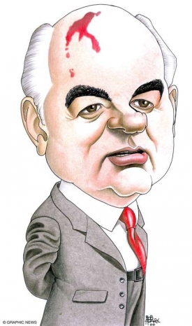 Michail Gorbačov (karikatura).