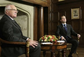 Česk&yacute; prezident Medveděvově rezidenci Majendorf.