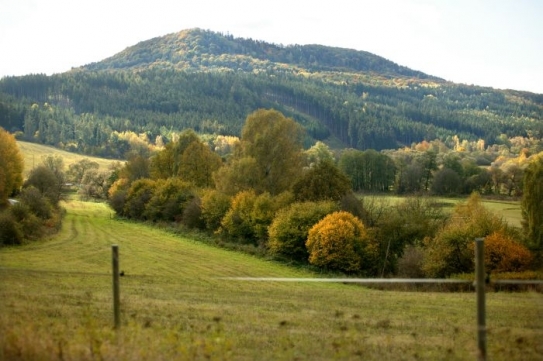 Kopec Vladař nad hřebčínem, podle Váni místo nabité energií.