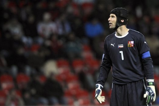 Petr Čech v dresu reprezentace. 