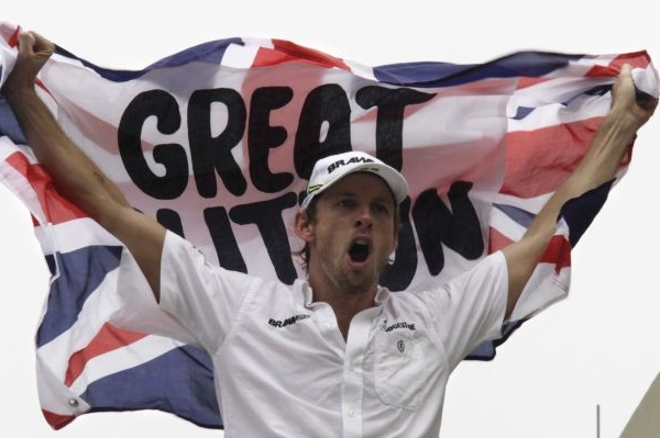 Mistr světa formule 1 Jenson Button. 