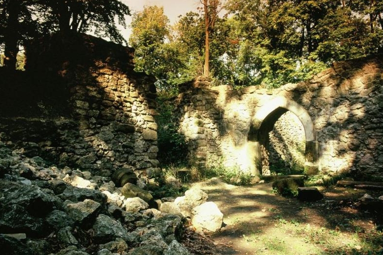 Zřícenina hradu Šostýn. 