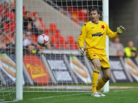 Gólman fotbalistů Slavie Martin Vaniak.