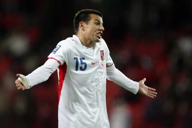 Milan Baroš. fotbalový útočník národního týmu. Milan Baroš. fotbalový útočník národního týmu.