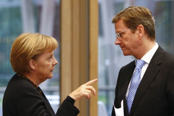 Lídři CDU/CSU a FDP, Angela Merkelová a Guido Westerwelle. Lídři CDU/CSU a FDP, Angela Merkelová a Guido Westerwelle.