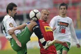 Momentka z utkání Brno - Jablonec.