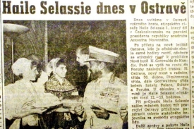 N&aacute;v&scaron;těva etiopsk&eacute;ho c&iacute;saře v Československu.