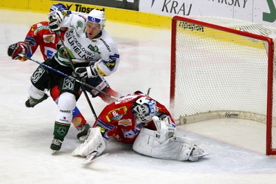 Momentka z utkání K. Vary - Pardubice