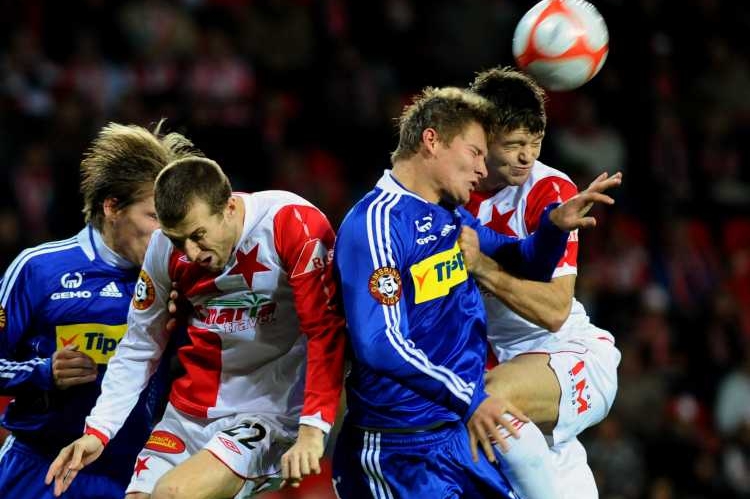 Momentka z utkání Slavia - Olomouc 1:2.