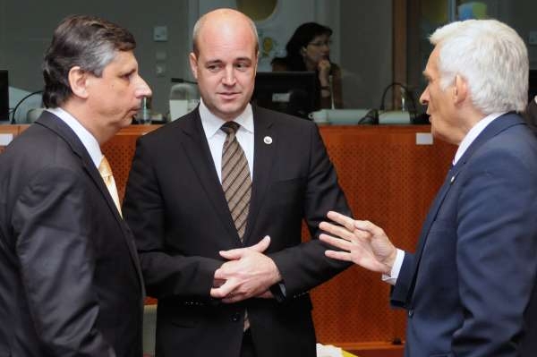 Fischer, Reinfeldt a Buzek.