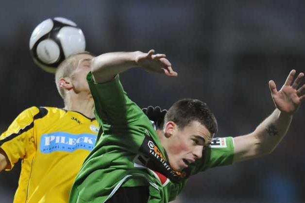 Momentka z utkání Jablonec - Bohemians Praha 1:0.