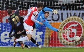 Marek Pla&scaron;il stř&iacute;l&iacute; g&oacute;l, kter&yacute;m Př&iacute;bram porazila Slavii 1:0.