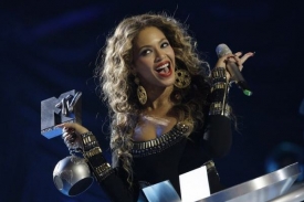 Nadšená vítězka Beyoncé.