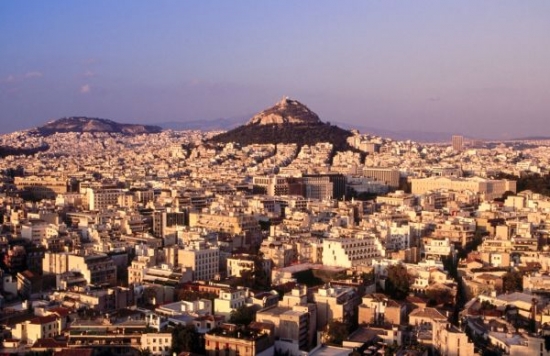 Pohled na Mount Lycabettus.