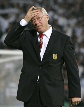 Sir Alex Ferguson, tren&eacute;r fotbalistů Manchesteru United.