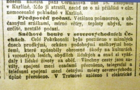 V Čech&aacute;ch ř&aacute;dily sněhov&eacute; bouře.