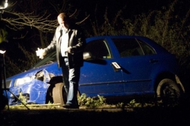 Vůz, ve kterém policie dopadla uprchlou dvojici.
