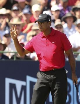 Tiger Woods poprv&eacute; triumfoval v Austr&aacute;lii.