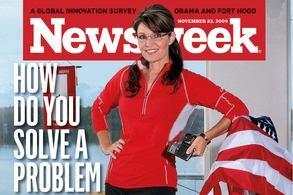 Palinová na obálce čerstvého vydání magazínu Newsweek.