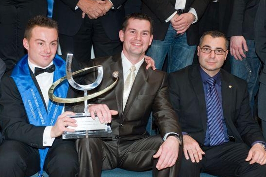 Nejlepší someliéři Evropy pro rok 2009 (Milan Krejčí uprostřed).