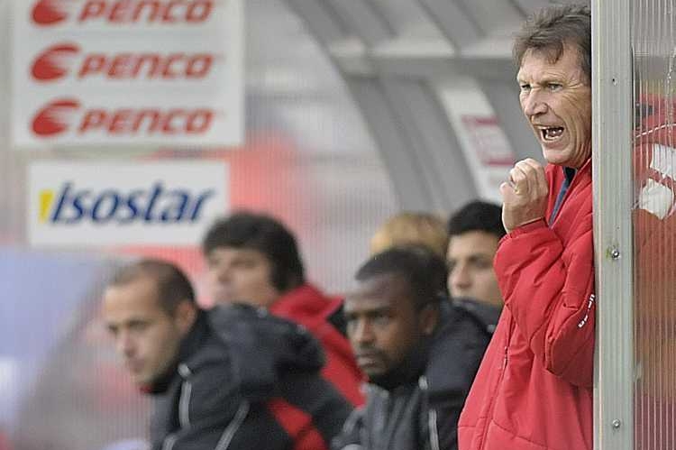 Trenér fotbalistů Brna Miroslav Beránek.