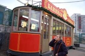 Palačinkárny jsou často stylizované do podoby staré tramvaje.