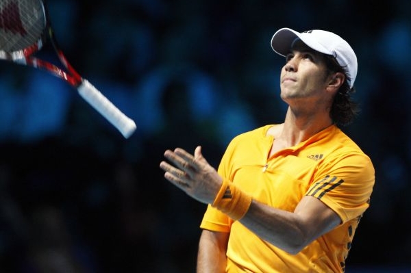 Fernando Verdasco na Turnaji mistrů v Londýně, kde vypadl ve skupině.