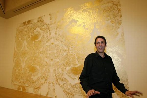 Richard Wright a jedna z jeho zlatých maleb.