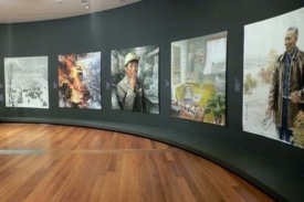 Pohled do severokorejské expozice.