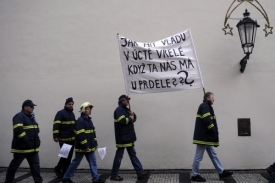 Z demonstrace policistů...