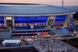 Donbass Arena v Doněcku, která bude hostit zápasy Euro 2012.