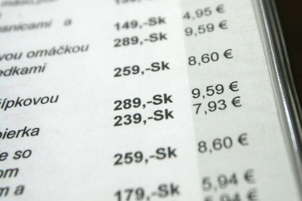 Ceny na Slovensku jsou v eurech i slovenských korunách