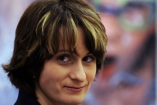 Martina Sáblíková na tiskové konferenci.