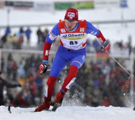 Lukáš Bauer při závodech v Oberhofu.