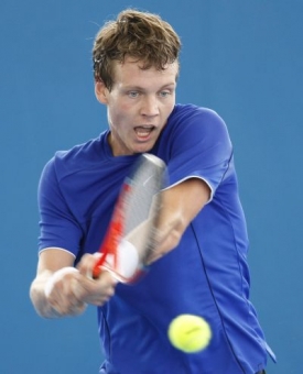 Tomáš Berdych v 1. kole turnaje v Brisbane.